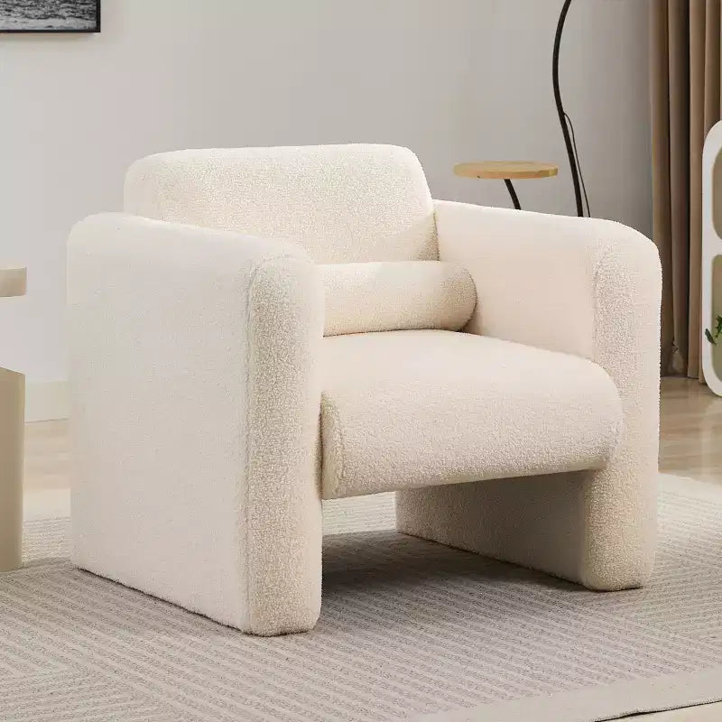Fauteuil d'appoint moderne avec dossier et coussin