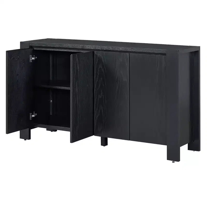 Bahut de style vintage avec 4 portes et 4 étagères.