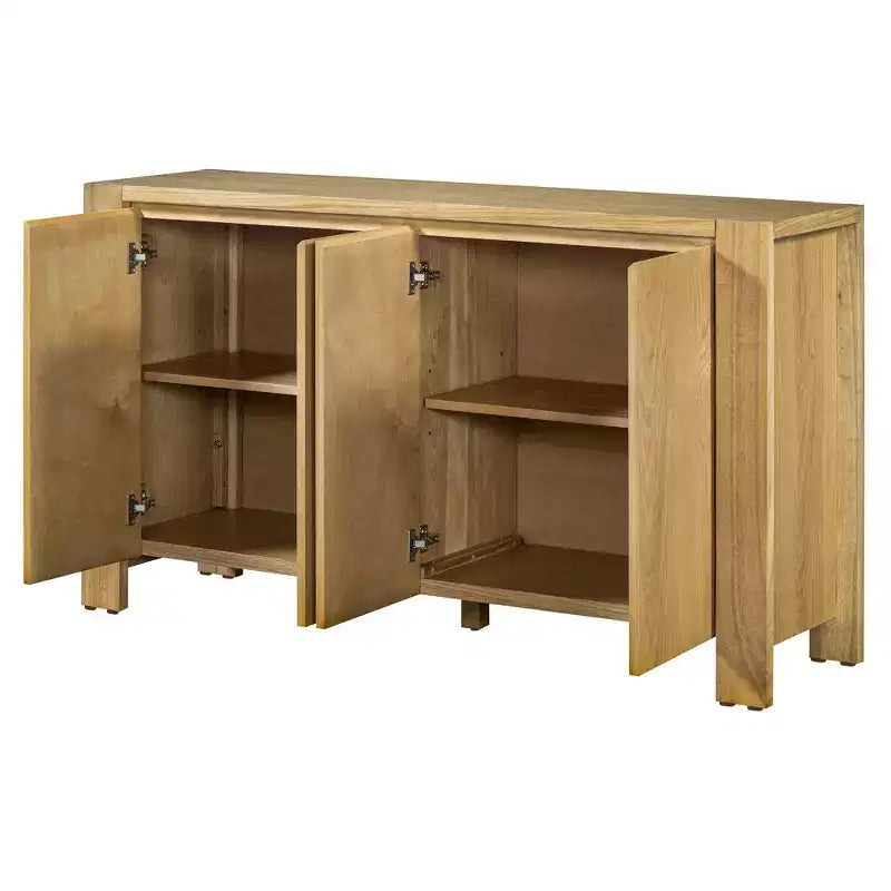 Bahut de style vintage avec 4 portes et 4 étagères.