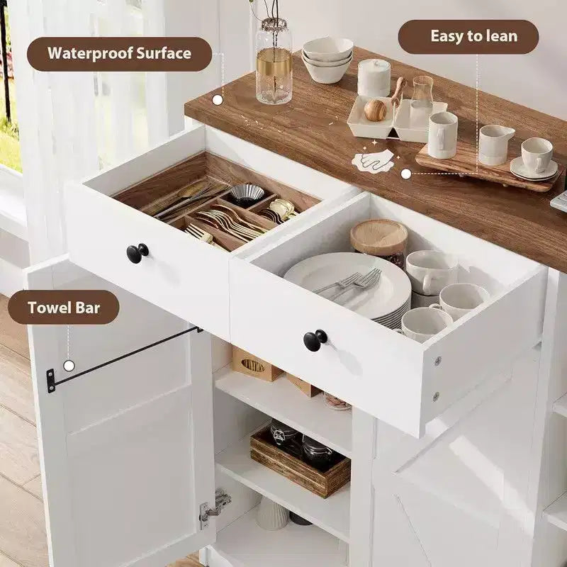Meuble à chaussures avec portes et tiroirs