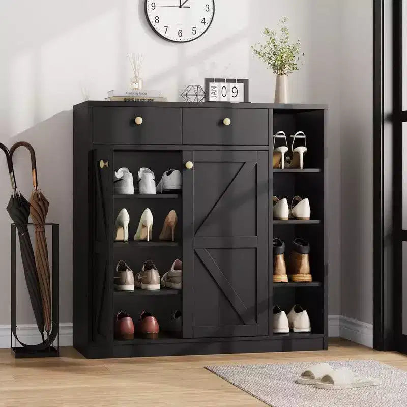 Meuble à chaussures avec portes et tiroirs