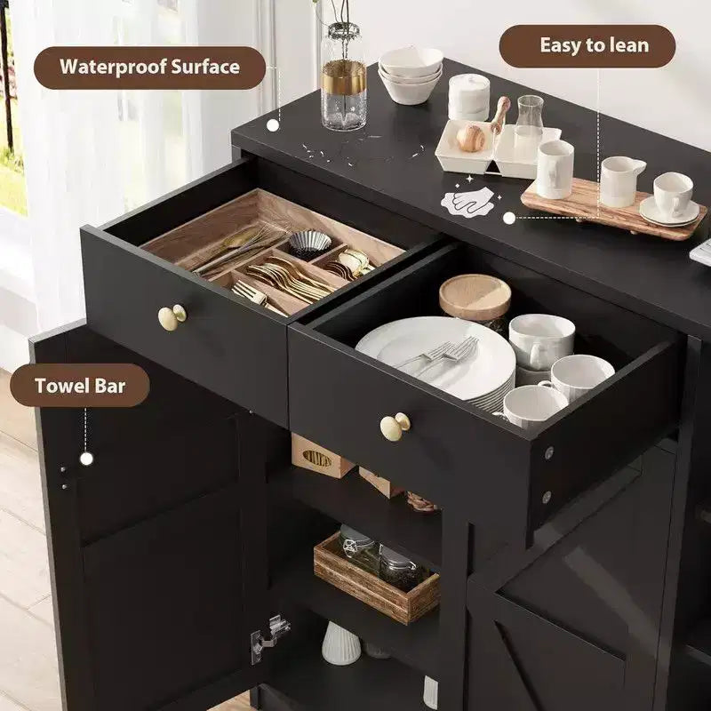Meuble à chaussures avec portes et tiroirs