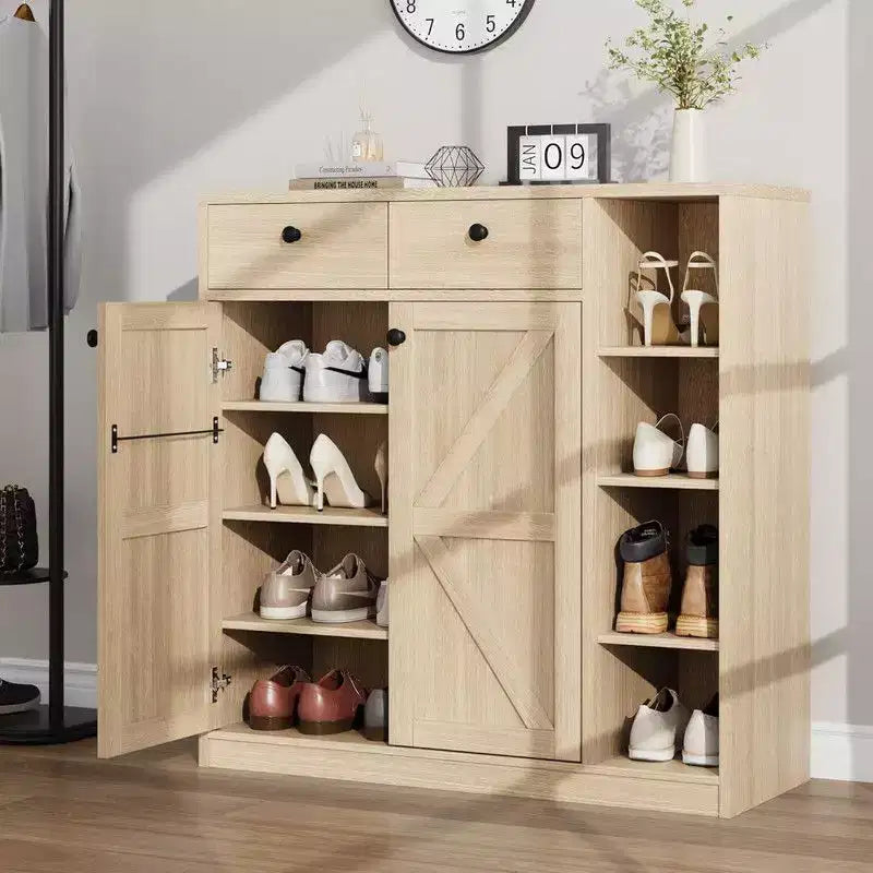 Meuble à chaussures avec portes et tiroirs