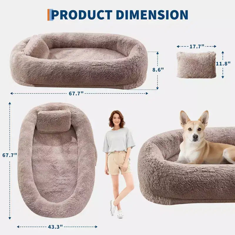 Ce lit pour animaux de compagnie convient aussi bien aux humains qu'aux animaux, et est idéal pour les chiens souffrant de problèmes orthopédiques.