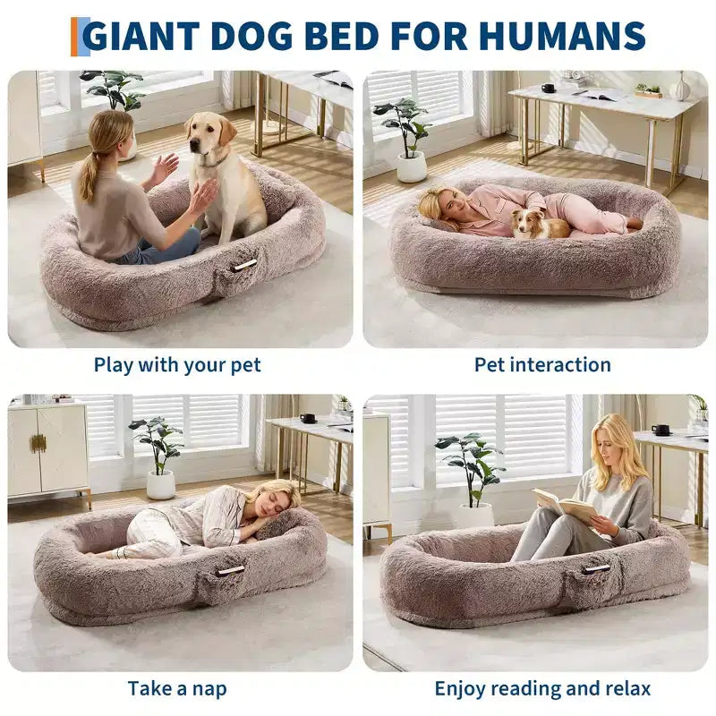 Ce lit pour animaux de compagnie convient aussi bien aux humains qu'aux animaux, et est idéal pour les chiens souffrant de problèmes orthopédiques.