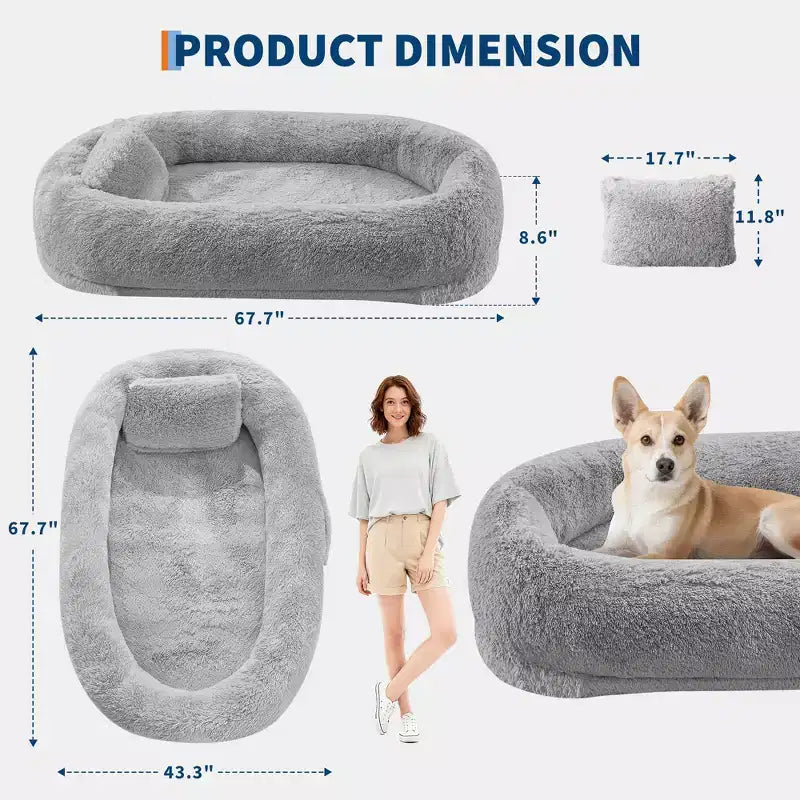 Ce lit pour animaux de compagnie convient aussi bien aux humains qu'aux animaux, et est idéal pour les chiens souffrant de problèmes orthopédiques.
