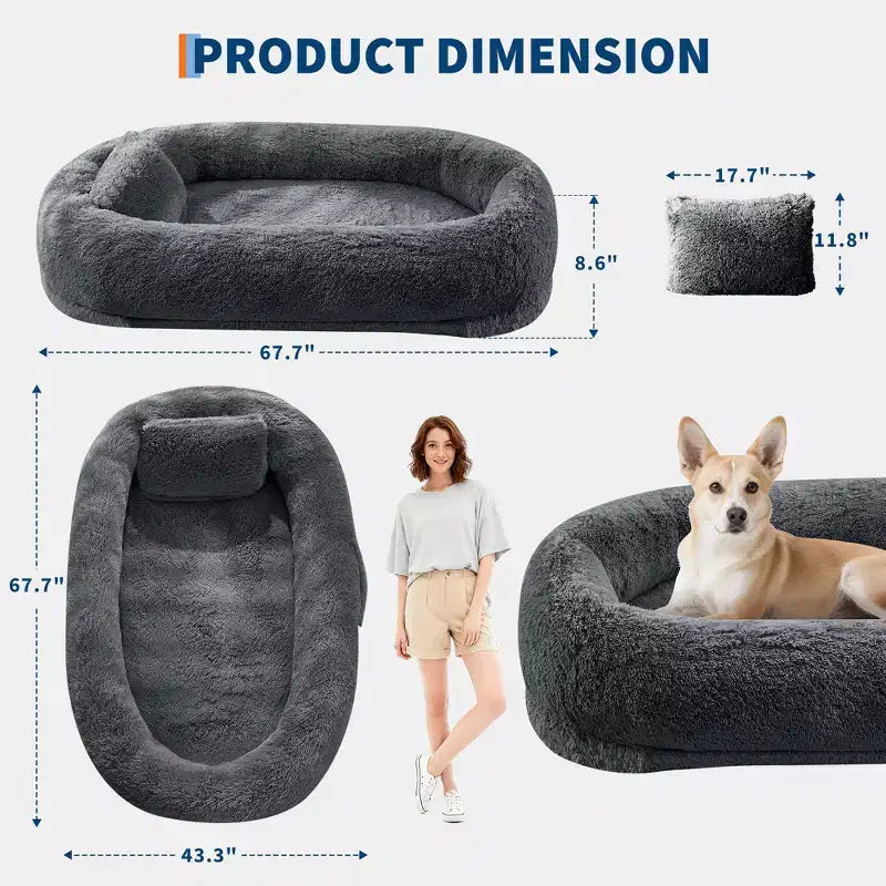 Ce lit pour animaux de compagnie convient aussi bien aux humains qu'aux animaux, et est idéal pour les chiens souffrant de problèmes orthopédiques.