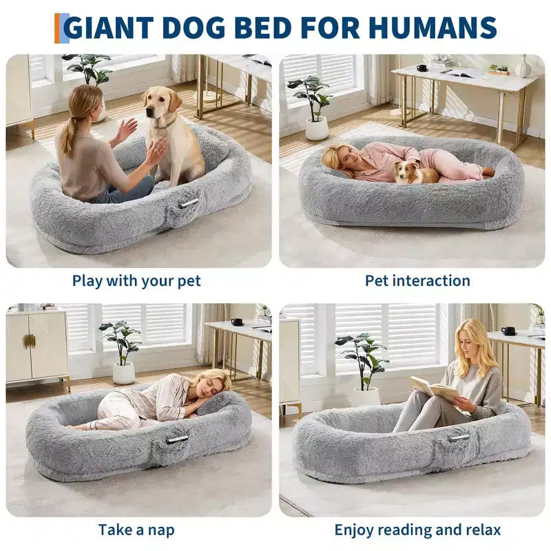 Ce lit pour animaux de compagnie convient aussi bien aux humains qu'aux animaux, et est idéal pour les chiens souffrant de problèmes orthopédiques.