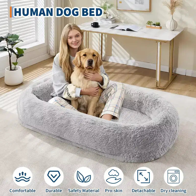 Ce lit pour animaux de compagnie convient aussi bien aux humains qu'aux animaux, et est idéal pour les chiens souffrant de problèmes orthopédiques.