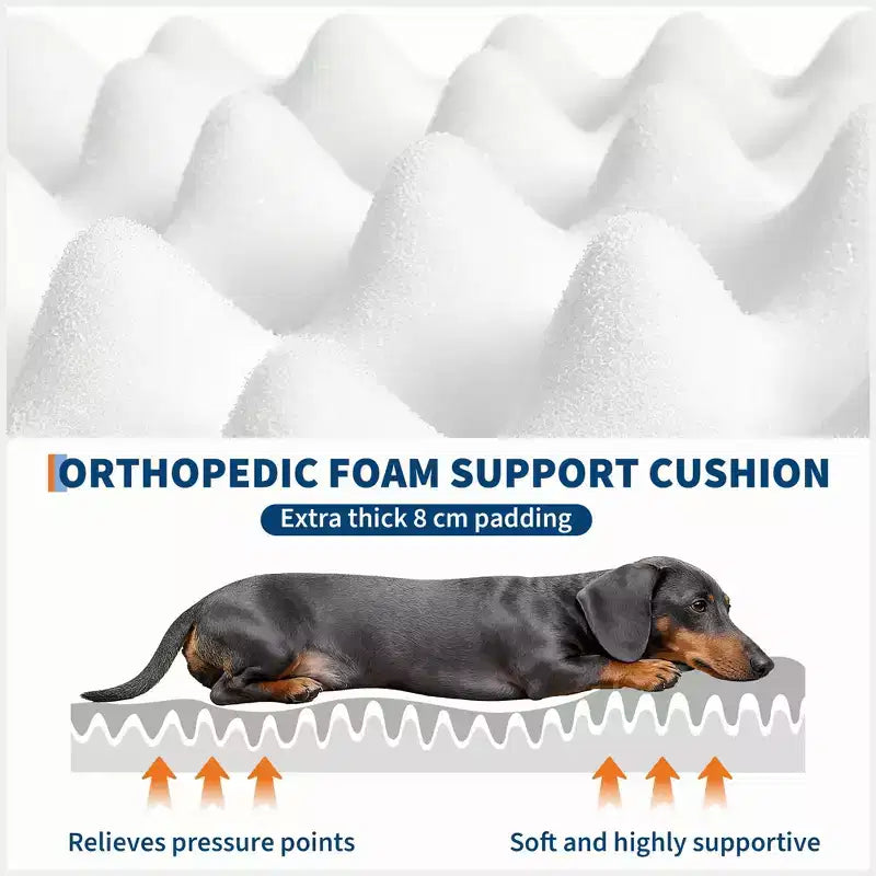 Ce lit pour animaux de compagnie convient aussi bien aux humains qu'aux animaux, et est idéal pour les chiens souffrant de problèmes orthopédiques.