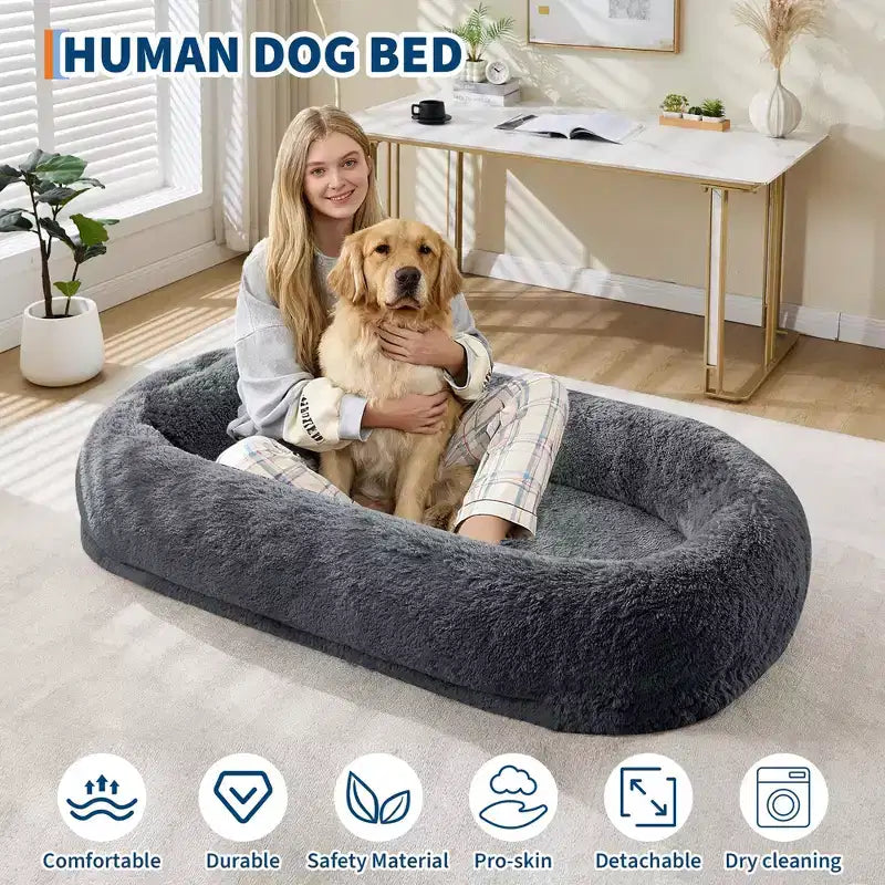 Ce lit pour animaux de compagnie convient aussi bien aux humains qu'aux animaux, et est idéal pour les chiens souffrant de problèmes orthopédiques.