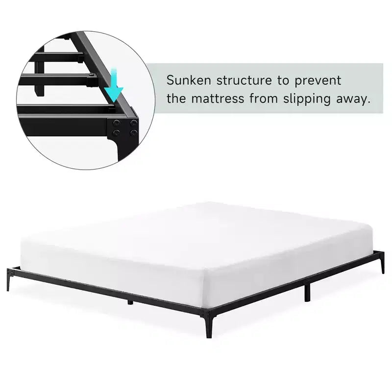 Cadres de lit simples/doubles/King size, Cadres de lit plateforme en métal ultra résistants