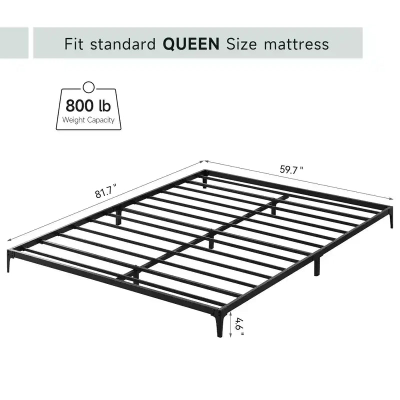 Cadres de lit simples/doubles/King size, Cadres de lit plateforme en métal ultra résistants