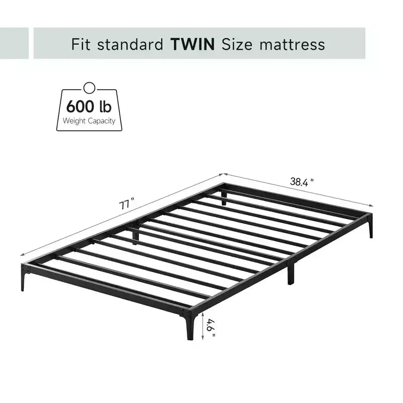 Cadres de lit simples/doubles/King size, Cadres de lit plateforme en métal ultra résistants