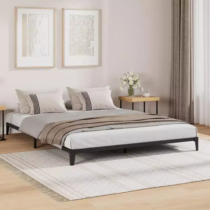 Cadres de lit simples/doubles/King size, Cadres de lit plateforme en métal ultra résistants