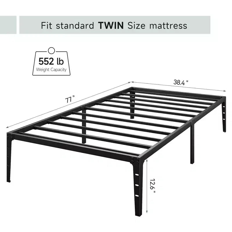Cadres de lit simples/doubles/King size, Cadres de lit plateforme en métal ultra résistants