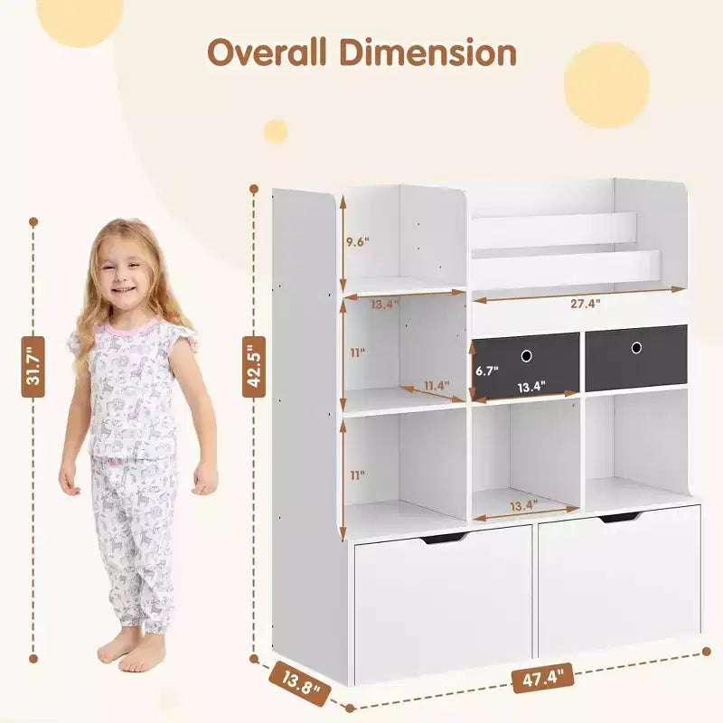 Étagère en bois pour meuble de rangement pour enfants