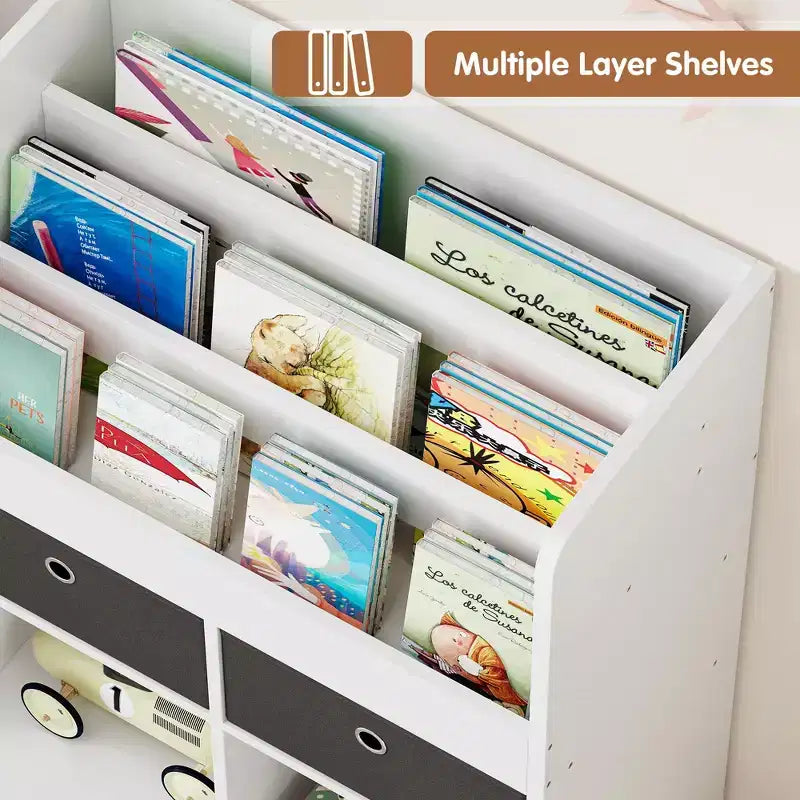 Étagère en bois pour meuble de rangement pour enfants