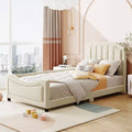 GDFStudio Toby Twin Size Velvet Upholstered Daybed with Classic Stripe Headboard