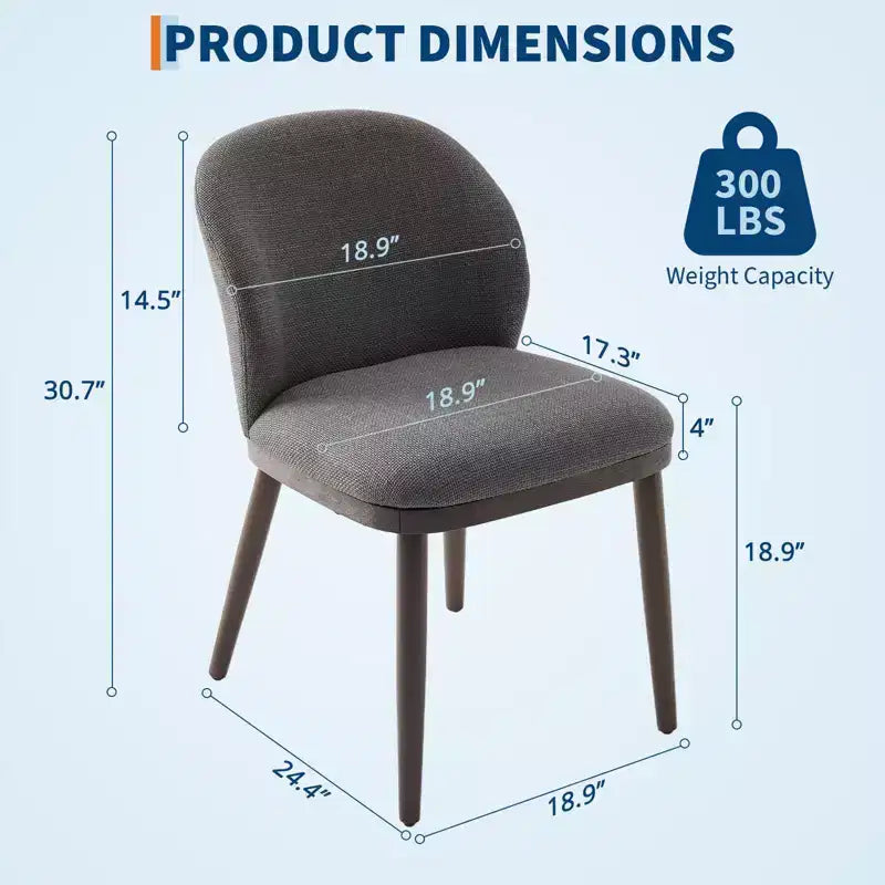 Siège rembourré, pieds en bois, design ergonomique