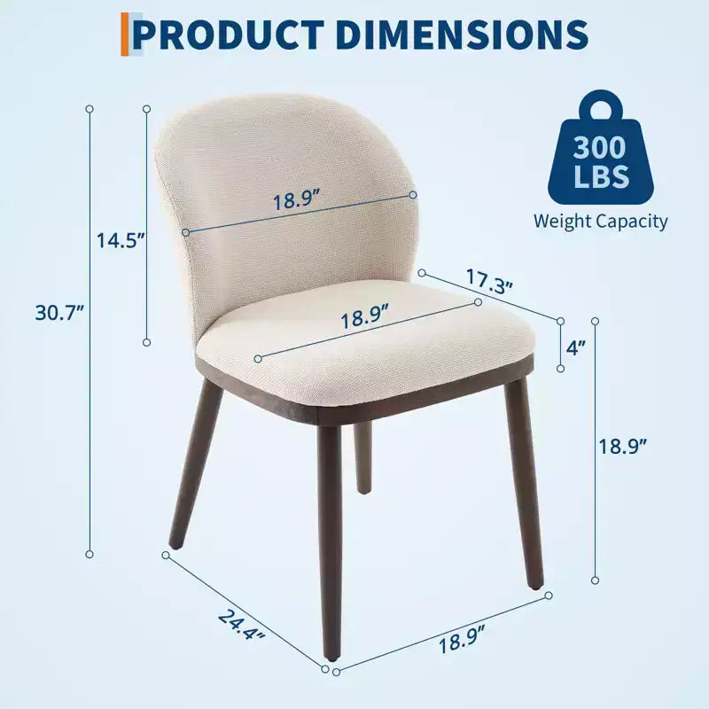 Siège rembourré, pieds en bois, design ergonomique