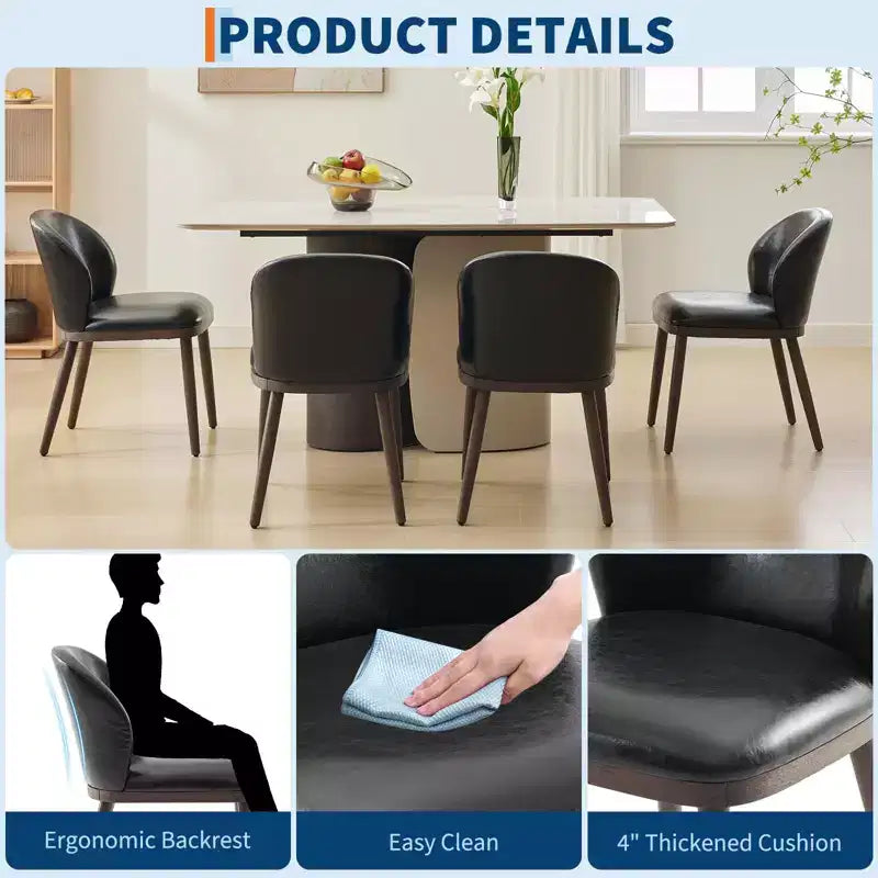 Siège rembourré, pieds en bois, design ergonomique