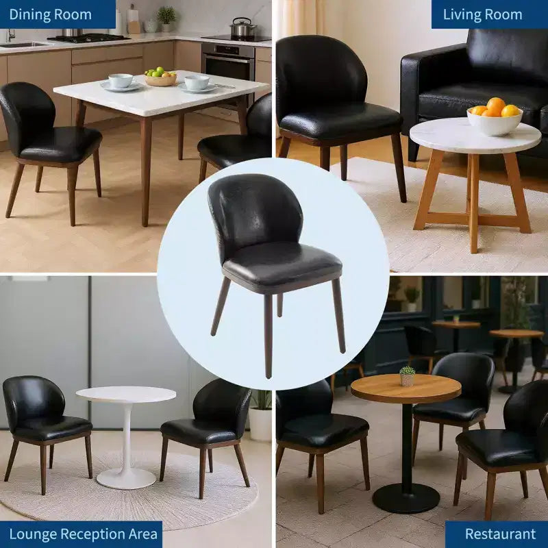 Siège rembourré, pieds en bois, design ergonomique