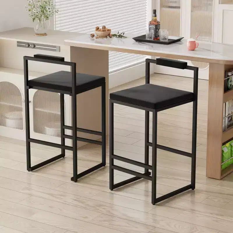 Tabourets de bar en velours, hauteur de bar de cuisine moderne