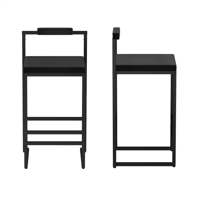 Tabourets de bar en velours, hauteur de bar de cuisine moderne