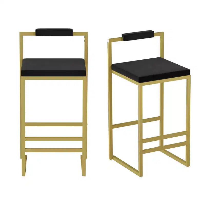 Tabourets de bar en velours, hauteur de bar de cuisine moderne
