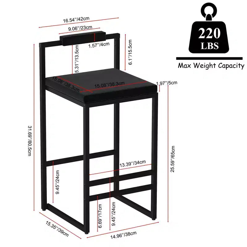 Tabourets de bar en velours, hauteur de bar de cuisine moderne