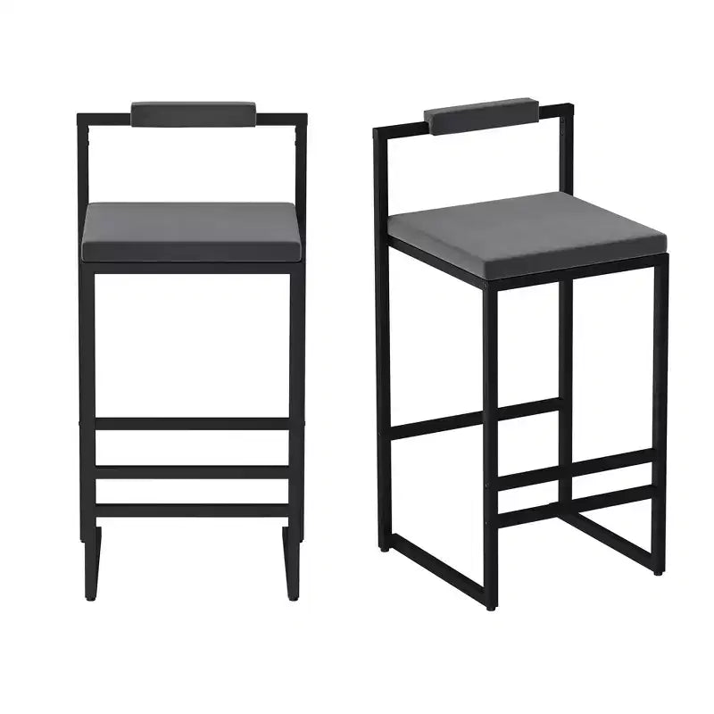 Tabourets de bar en velours, hauteur de bar de cuisine moderne