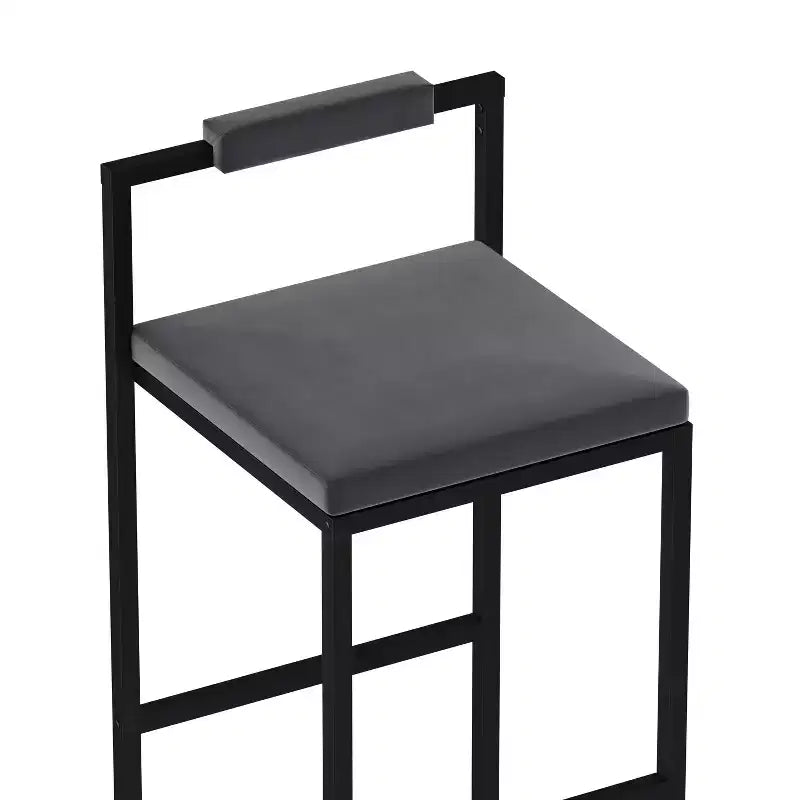 Tabourets de bar en velours, hauteur de bar de cuisine moderne