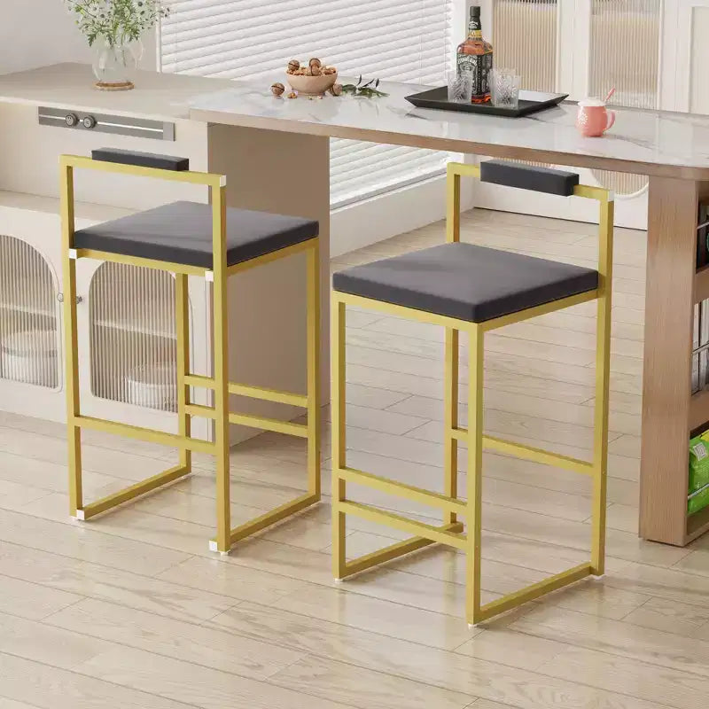 Tabourets de bar en velours, hauteur de bar de cuisine moderne