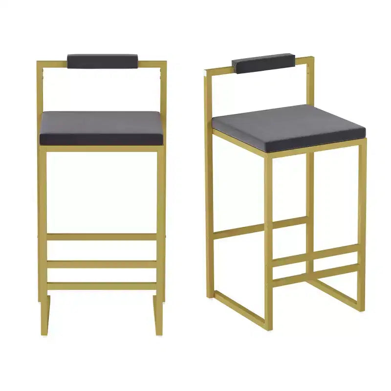 Tabourets de bar en velours, hauteur de bar de cuisine moderne