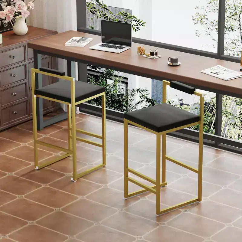 Tabourets de bar en velours, hauteur de bar de cuisine moderne