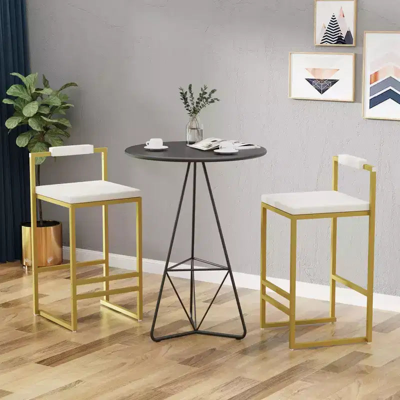 Tabourets de bar en velours, hauteur de bar de cuisine moderne