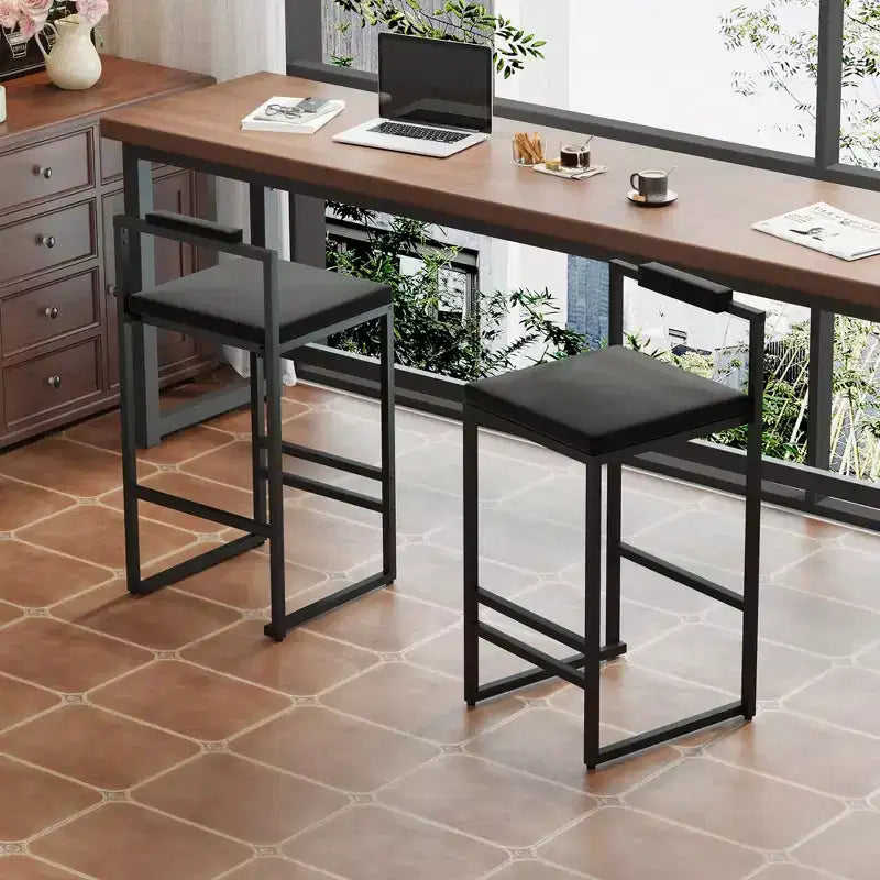 Tabourets de bar en velours, hauteur de bar de cuisine moderne