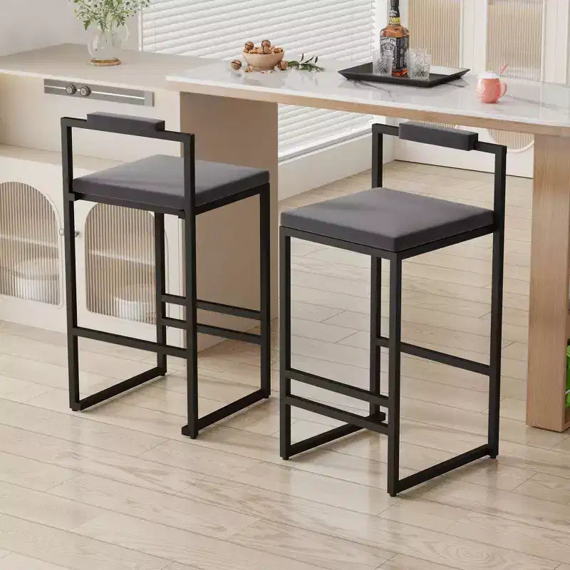 Tabourets de bar en velours, hauteur de bar de cuisine moderne