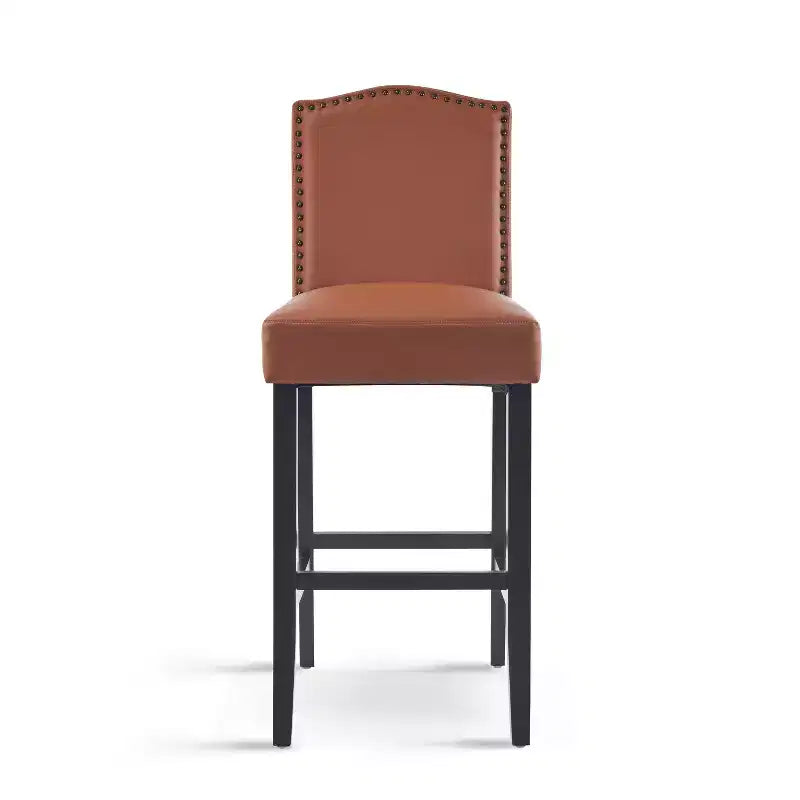 Tabouret de bar moderne et minimaliste avec dossier en bois d'hévéa