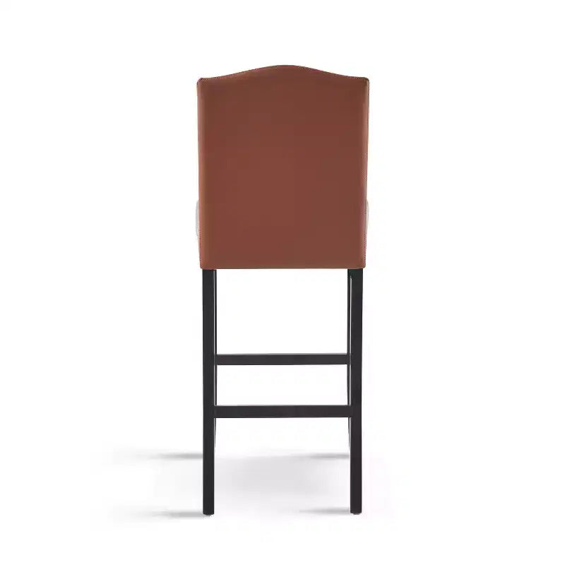 Tabouret de bar moderne et minimaliste avec dossier en bois d'hévéa