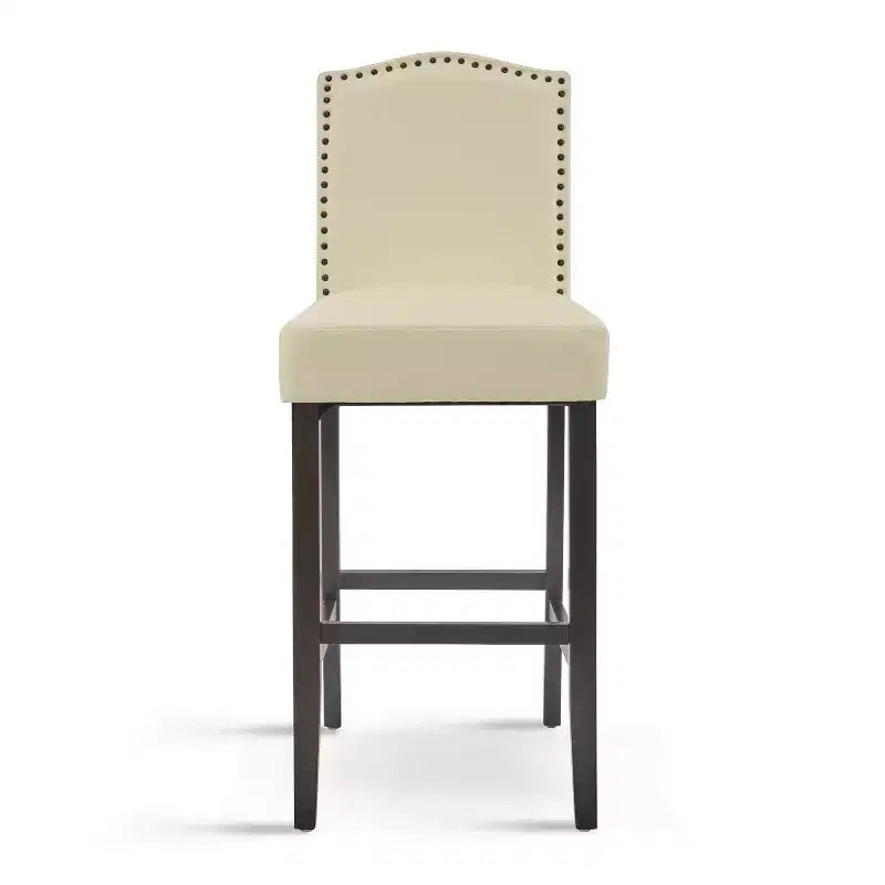Tabouret de bar moderne et minimaliste avec dossier en bois d'hévéa