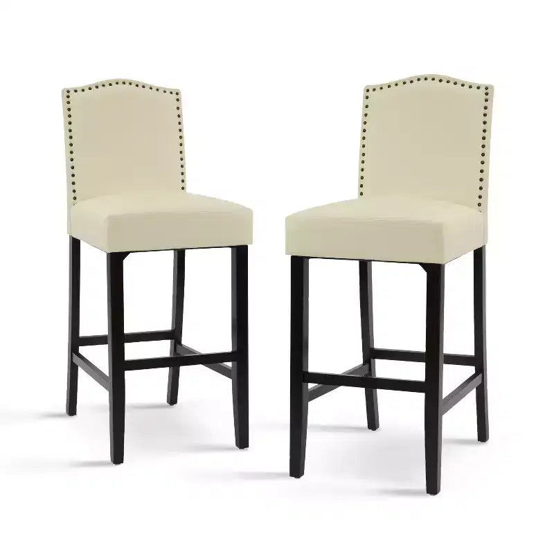 Tabouret de bar moderne et minimaliste avec dossier en bois d'hévéa