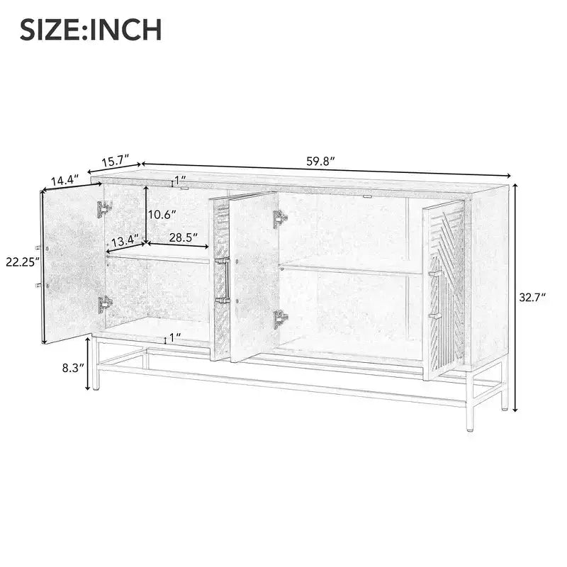 Meuble de rangement d'appoint style rétro