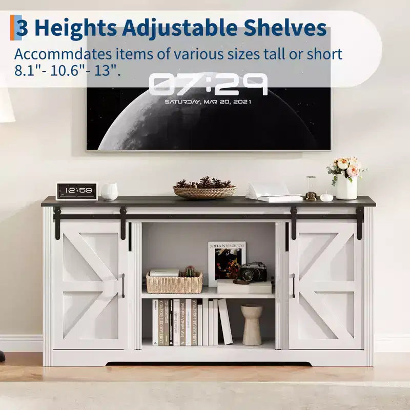 Meuble TV de style ferme avec 4 tiroirs