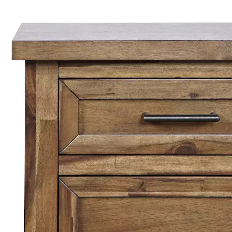 Table d'appoint rustique en bois avec rangement