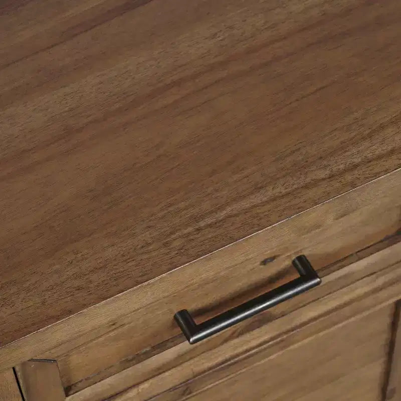 Table d'appoint rustique en bois avec rangement