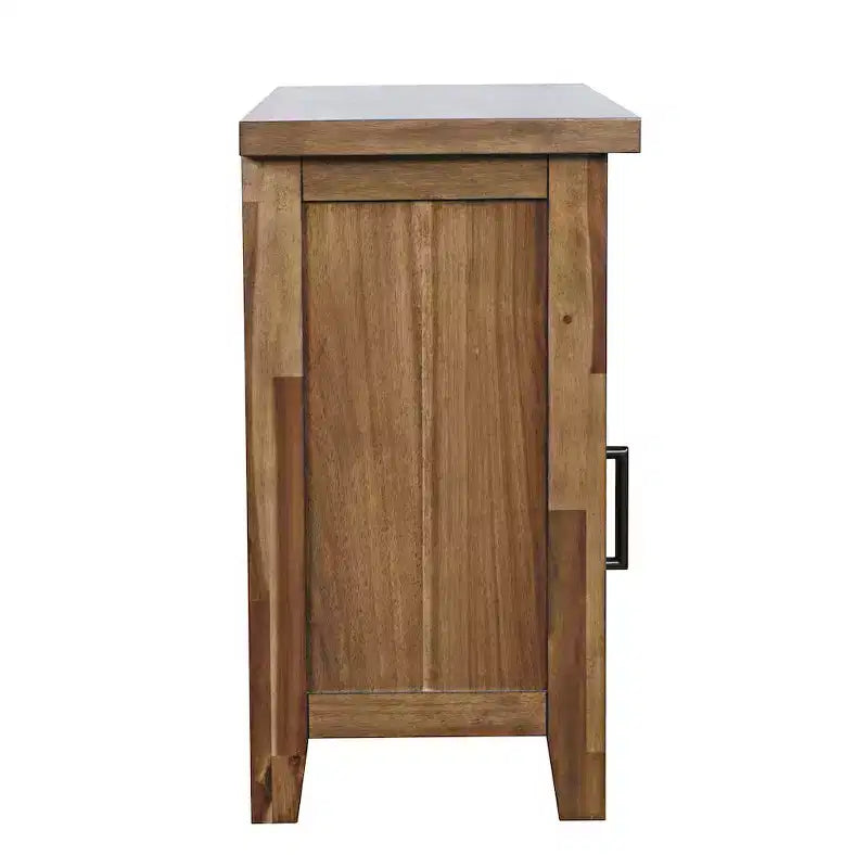 Table d'appoint rustique en bois avec rangement
