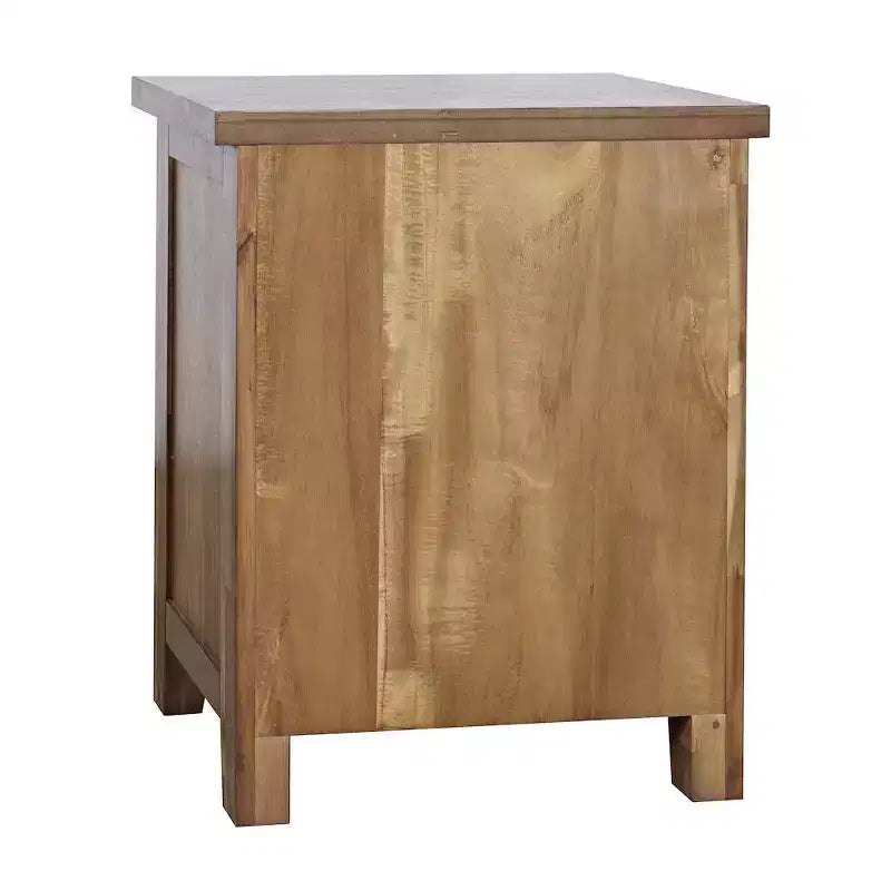 Table d'appoint rustique en bois avec rangement