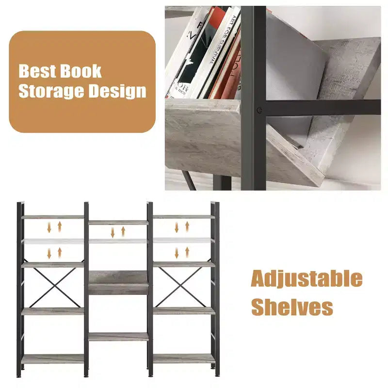 Grande bibliothèque ouverte, adaptée au bureau à domicile